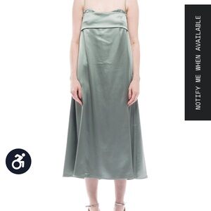 Toit Volant Verona Dress in Sage Satin
